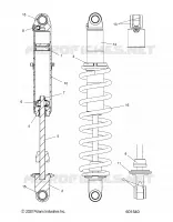 SUSPENSION, AMORTISSEUR ARRIERE TRACK, MONOTUBE, 7045533
