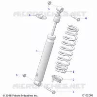 SUSPENSION, AMORTISSEUR AVANT