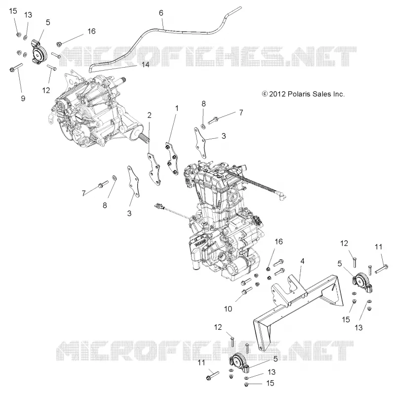 ENGINE, ENGINE AND SUPPORT TRANSMISSION
