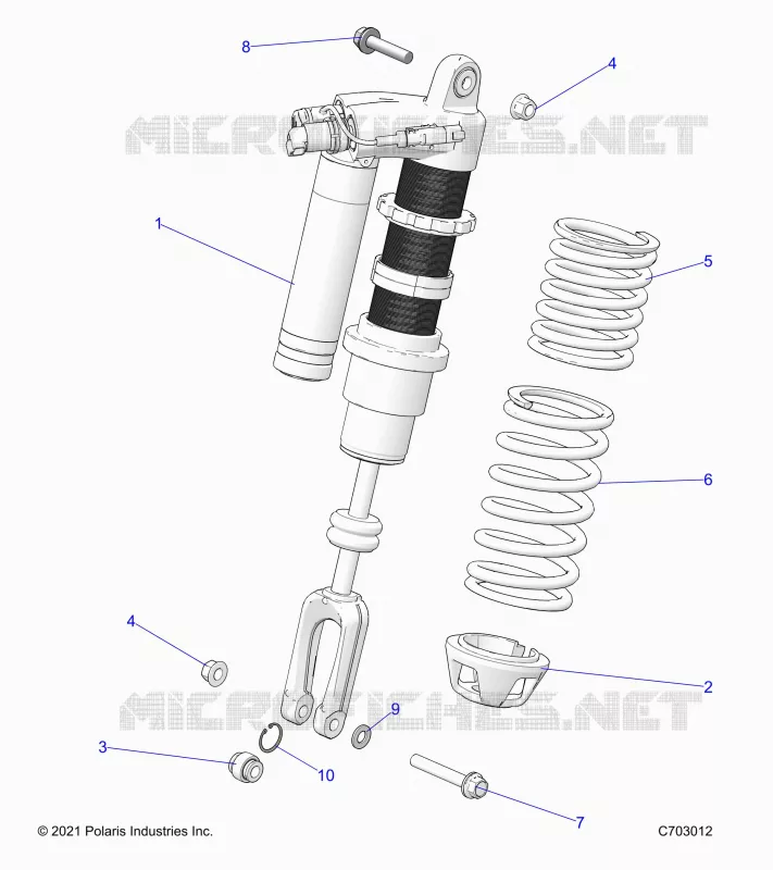 SUSPENSION, AMORTISSEUR AVANT MOUNTING, STANDARD/PREMIUM