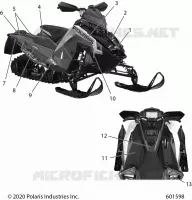 EMBLEMES, RED SIDE PANEL W/WHITE ACCENT