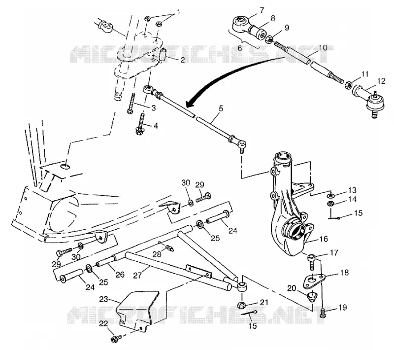 TRIANGLES SUSPENSIONS  XPLORER 300 W97CC28C (4939813981B013)
