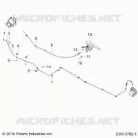 FREIN ARRIERE BRAKE LINE AND PARK BRAKE