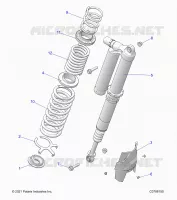 SUSPENSION, REAR SUPPORT AMORTISSEUR , STANDARD/PREMIUM