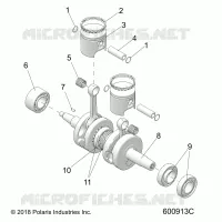 MOTEUR, PISTON AND CRANKSHAFT