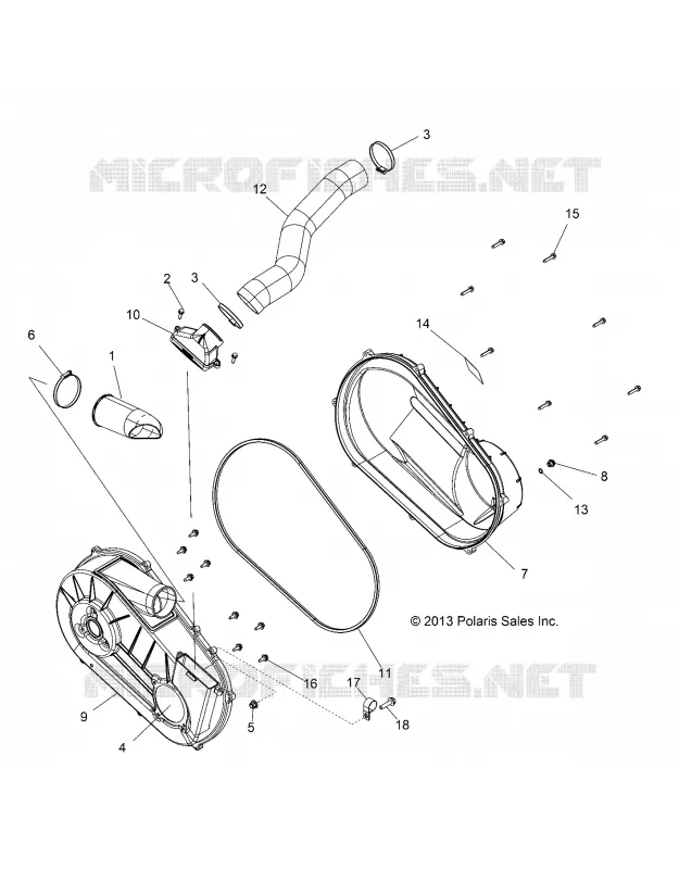 SYSTÈME DE TRANSMISSION, COUVERCLE D'EMBRAYAGE AND DUCTING
