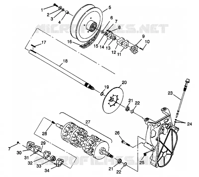 SYSTÈME DE TRANSMISSION ULTRA 0976778 AND EUROPEAN ULTRA E976778 (4938053805B012)