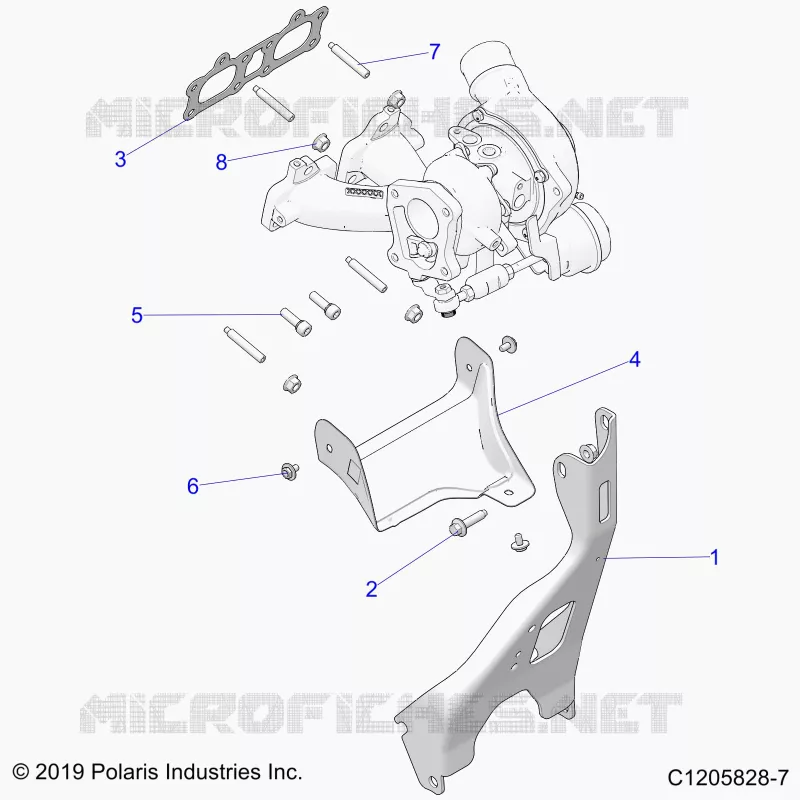 ENGINE, TURBO CHARGER MOUNTING