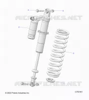 SUSPENSION, REAR SUPPORT AMORTISSEUR 