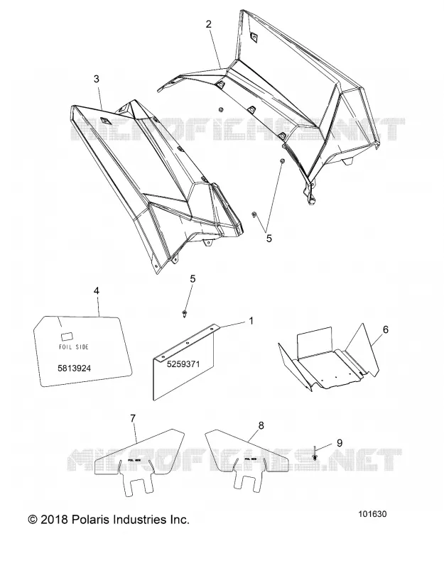 HABITACLE ARRIERE AND HEAT SHIELDS