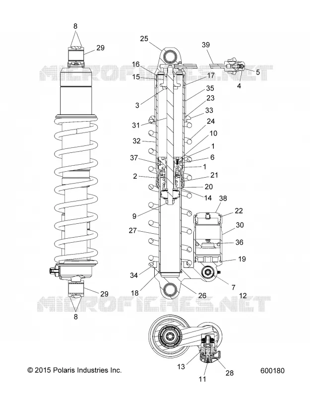 SUSPENSION, AMORTISSEUR ARRIERE TRACK (1543574)