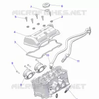 ENGINE, THROTTLE BODY AND COUVERCLE SOUPAPE