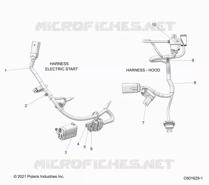 ELECTRICITE, WIRE HARNESS, HOOD, ELEC. START