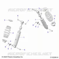 SUSPENSION, AMORTISSEUR AVANT