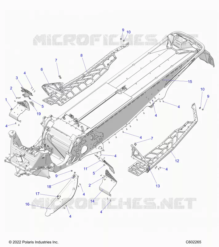 CHASSIS, PROTECTION D'EMBRAYAGE, FOOTRESTS, AND RUNNINGBOARDS