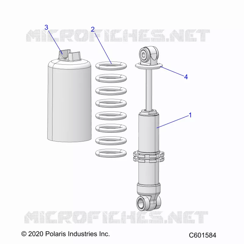 SUSPENSION, AMORTISSEUR AVANT TRACK