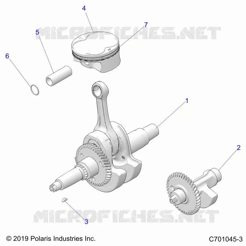 ENGINE, VILEBREQUIN, PISTON AND BALANCE SHAFT