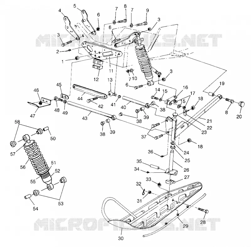 SUSPENSION AVANT AND SKI 440 XCR 0961660 (4932113211B002)