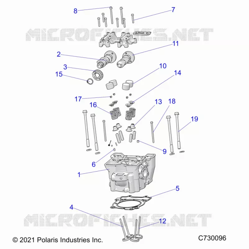 ENGINE, CULASSE, CAMS AND VALVES