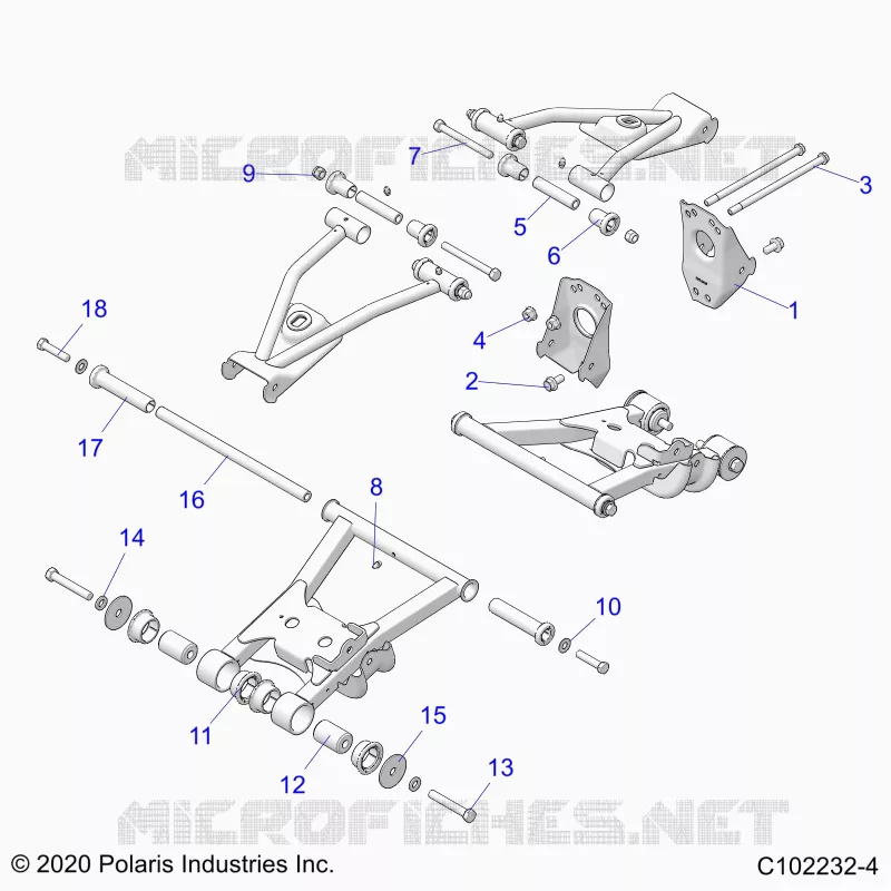 SUSPENSION ARRIERE CONTROL ARM, MOUNTING
