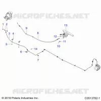 FREIN ARRIERE BRAKE LINE AND PARK BRAKE