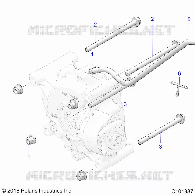 SYSTÃˆME DE TRANSMISSION, REAR GEARCASE, MOUNTING