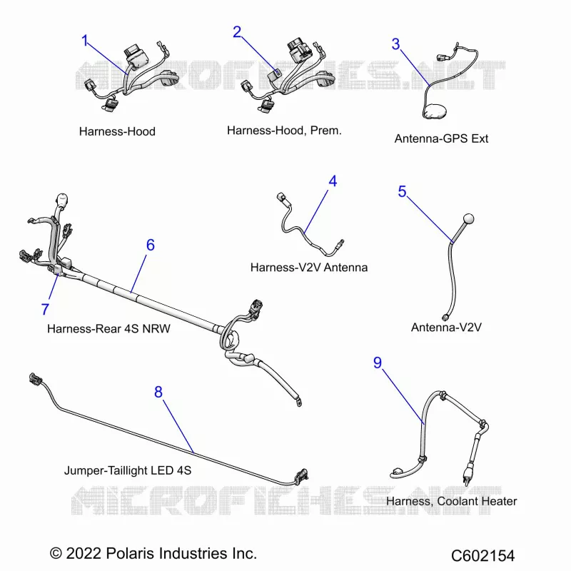 ELECTRICITE, WIRE HARNESSES, HOOD/JUMPERS, GPS