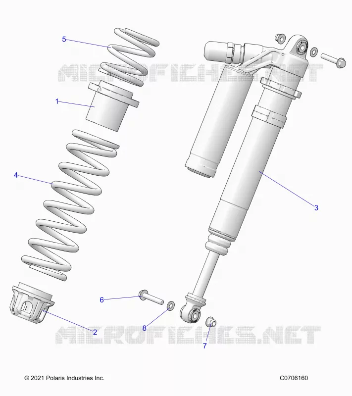 SUSPENSION, AMORTISSEUR AVANT MOUNTING, DELUXE