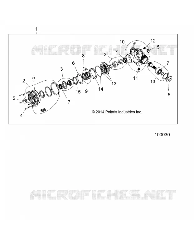 SYSTÈME DE TRANSMISSION, FRONT GEARCASE INTERNALS (TO 1/4/16)