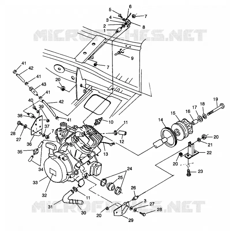 SUPPORT MOTEUR Sport 400L W98BA38C (4947234723A009)