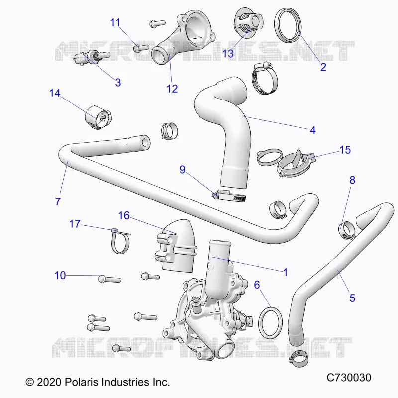MOTEUR, WATERPUMP AND BYPASS