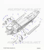 CHASSIS, PROTECTION D'EMBRAYAGE, FOOTRESTS, AND RUNNING BOARDS