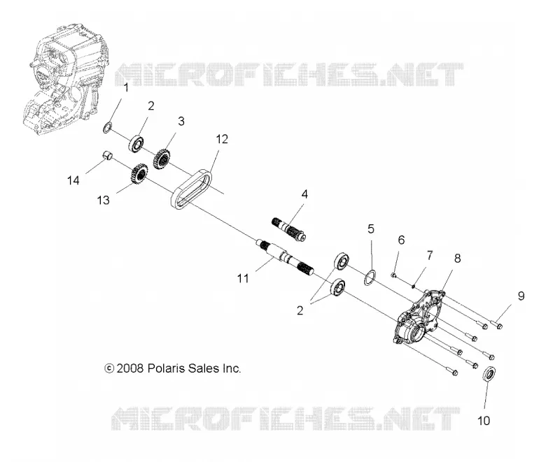 SYSTÈME DE TRANSMISSION, PONT PRINCIPAL OUTPUT SHAFT