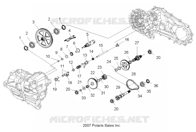 SYSTÈME DE TRANSMISSION, PONT PRINCIPAL INTERNALS