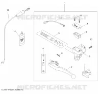 MOTEUR, LEVIER D'EMBRAYAGE and MAITRE CYLINDRE