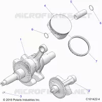 ENGINE, VILEBREQUIN, PISTON AND BALANCE SHAFT