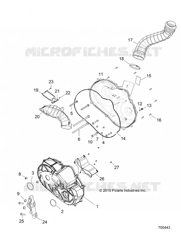 SYSTÈME DE TRANSMISSION, CLUTCH COVER AND DUCTING