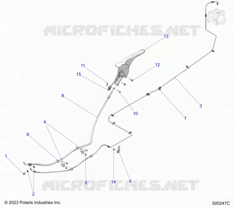 FREIN ARRIERE BRAKE LINE AND PARK BRAKE