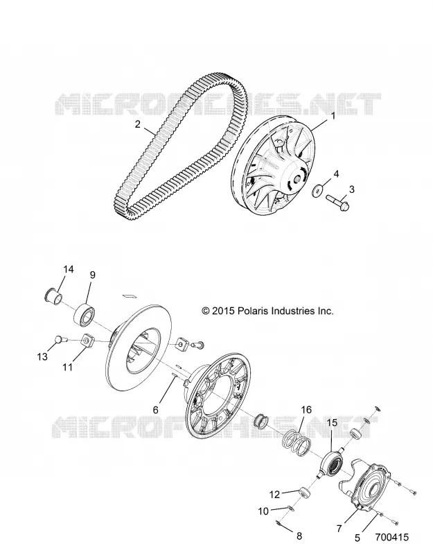 SYSTÃˆME DE TRANSMISSION, SECONDARY CLUTCH