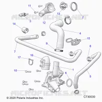 MOTEUR, WATERPUMP AND BYPASS