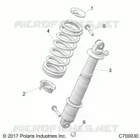 SUSPENSION, REAR SUPPORT AMORTISSEUR 