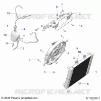 ENGINE, SYSTÃˆME DE REFROIDISSEMENT, RADIATOR, FAN & OVERFLOW BOTTLE