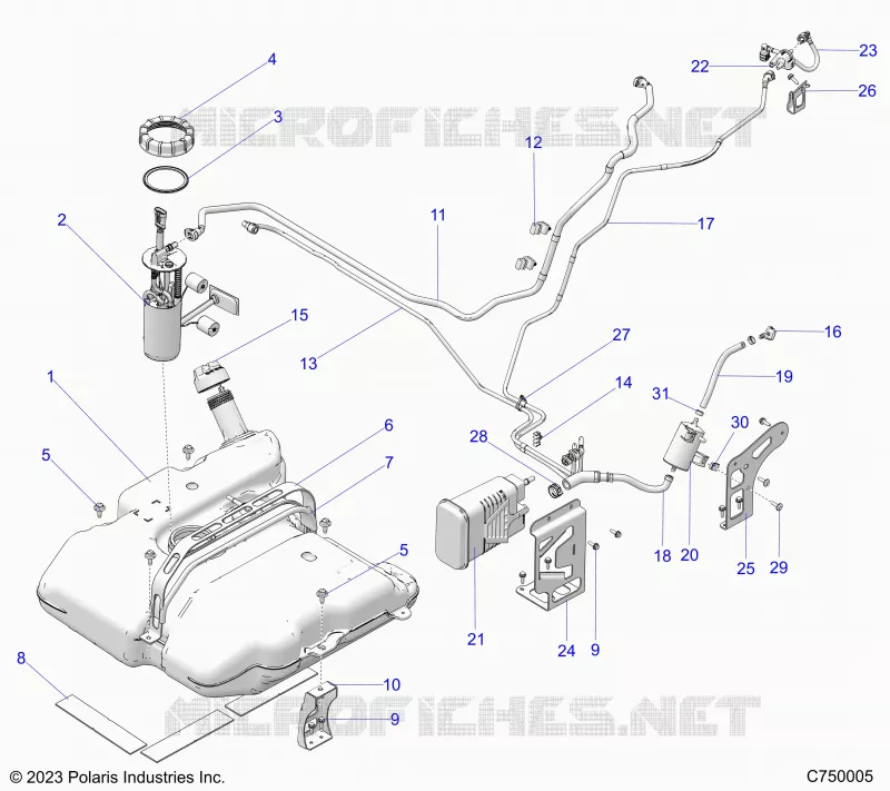 SYSTÃˆME D'ALIMENTATION, EVAP FUEL TANK ASM.