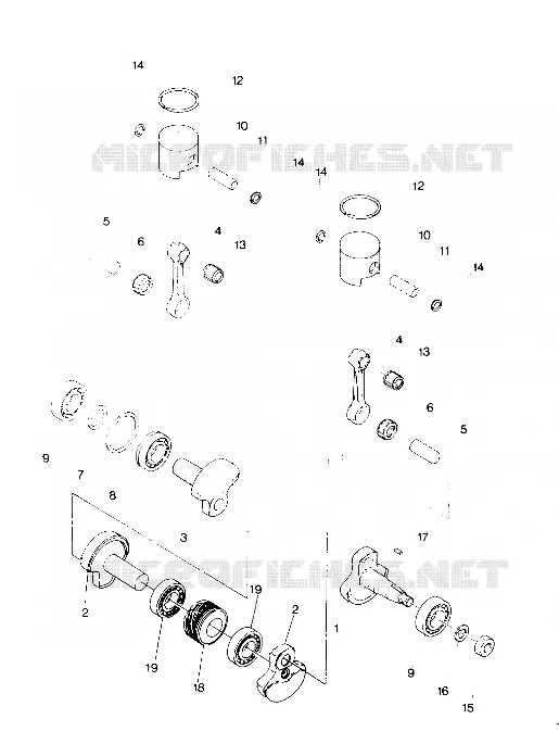 PISTON AND VILEBREQUIN  INDY LITE (4918591859027A)