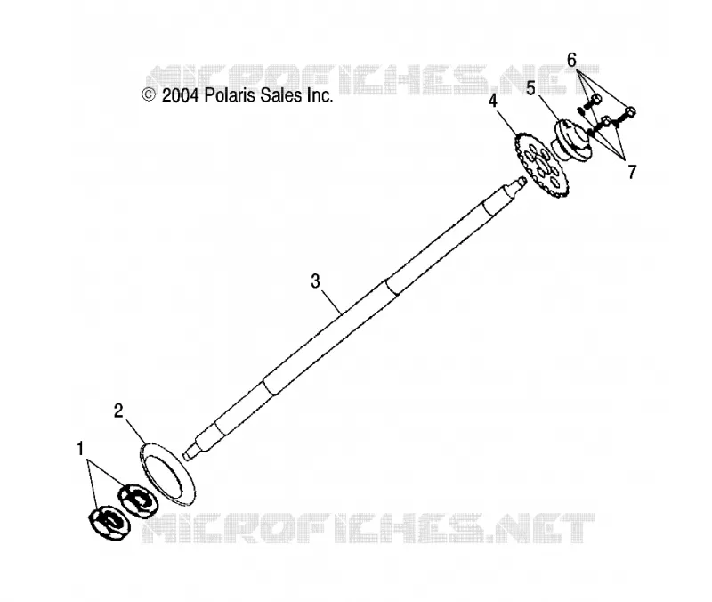 AXE DE ROUE ARRIERE