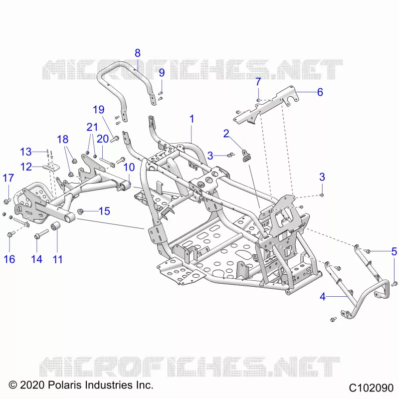 CHASSIS, CADRE ASM AND SWINGARM