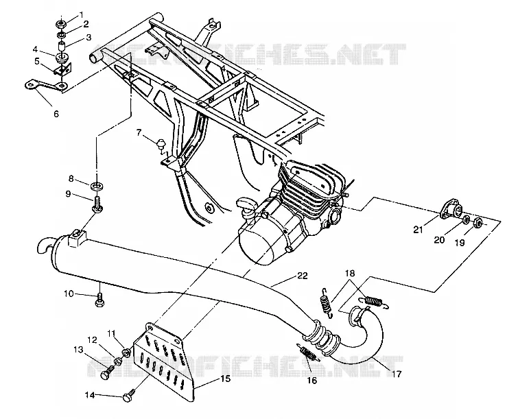ECHAPPEMENT ASSEMBLY 4X4 250 W938127 (4924042404005A)