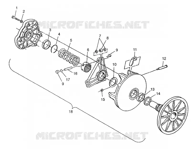 EMBRAYAGE DE TRANSMISSION 700 RMK 0970966, 700 SKS 0970566 AND EUROPEAN 700 SKS E970566 (4938573857C001)