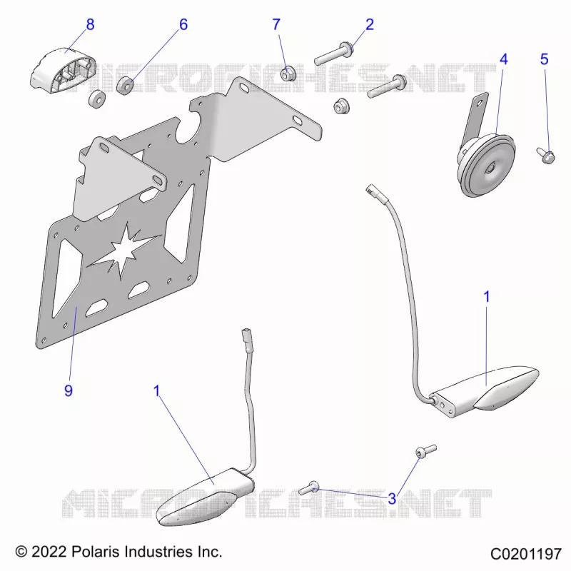 ELECTRICITE, TURN SIGNALS, HORN, AND LICENSE PLATE LIGHT