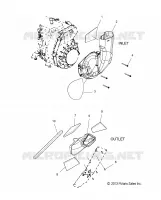 MOTEUR, AIR INLET and OUTLET DUCTS